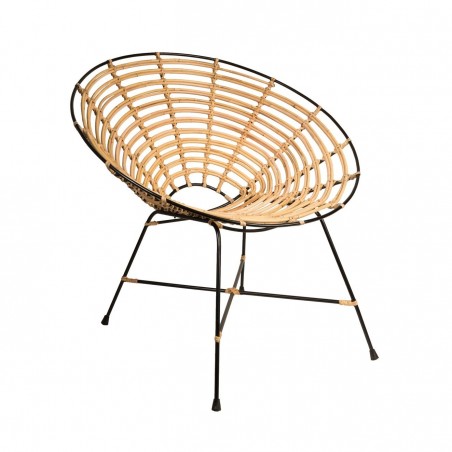 Fauteuil rotin rond Kubu | Atelier Couleurs